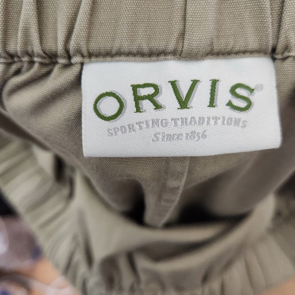 Orvis Tan A-Line 100% Cotton Pull on Women's Plus Size Skirt 18 - Picture 2 of 8